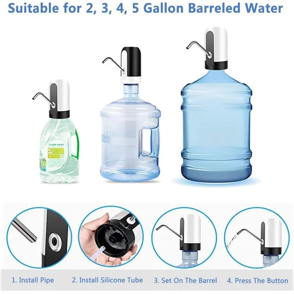 Electric Portable Water Dispenser || USB Rechargeable Water Dispenser Pump Smart Glam