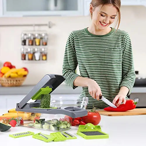 16-in-1 Multifunctional Manual Vegetable Slicer Veggie Chopper || Hand Operated Food Chopper Onion Cutter Smart Glam