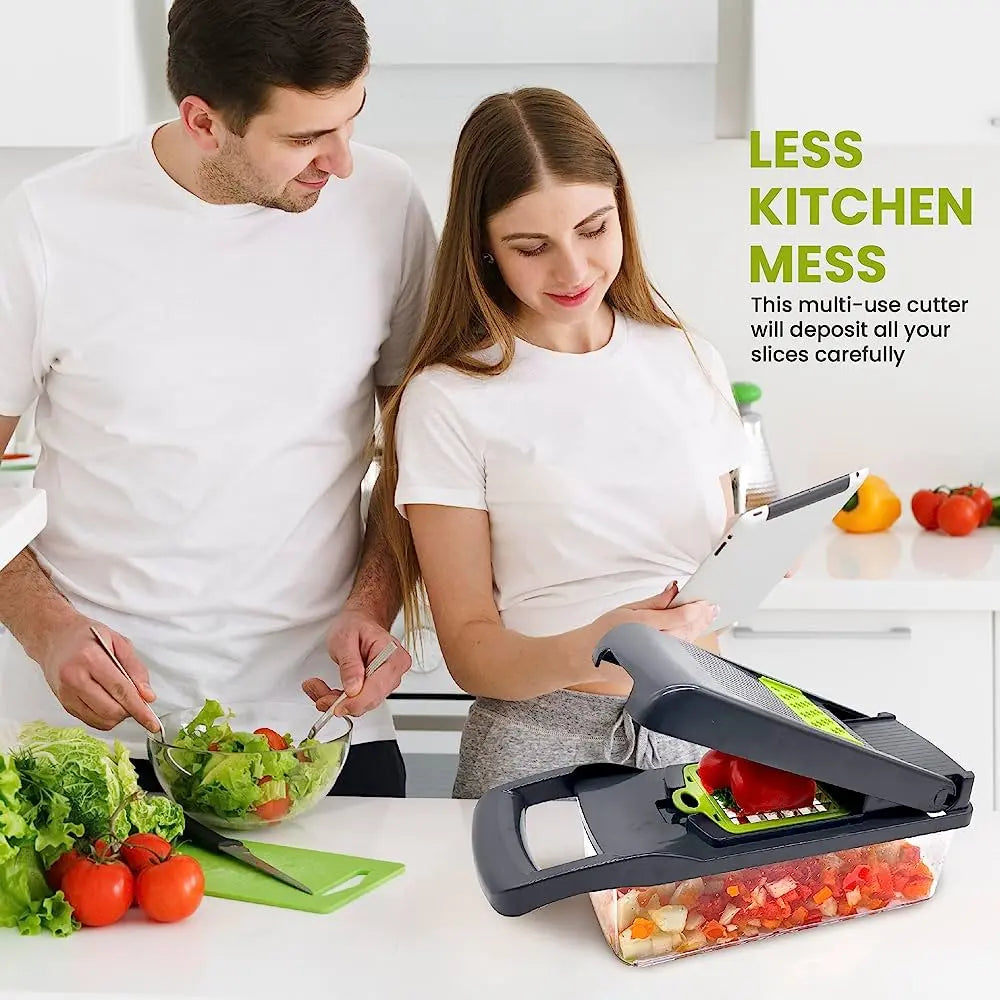 16-in-1 Multifunctional Manual Vegetable Slicer Veggie Chopper || Hand Operated Food Chopper Onion Cutter Smart Glam