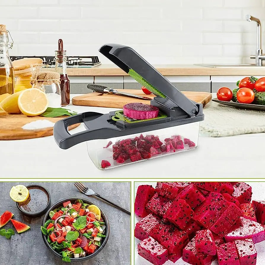 16-in-1 Multifunctional Manual Vegetable Slicer Veggie Chopper || Hand Operated Food Chopper Onion Cutter Smart Glam