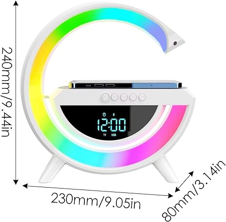 Digital LED Wireless Charger Speaker – Sound, Light & Style in One!