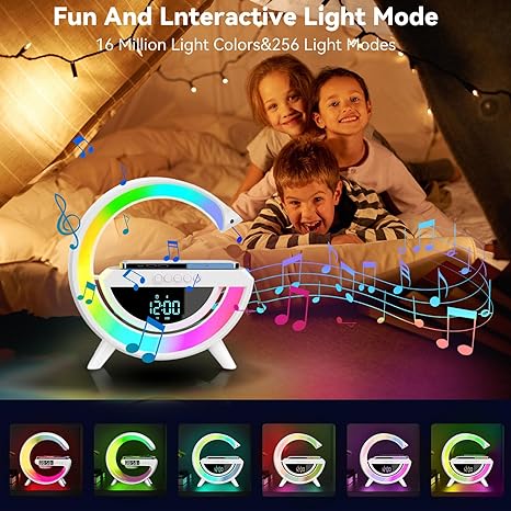 Digital LED Wireless Charger Speaker – Sound, Light & Style in One!