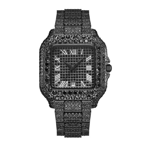 2025 Luxury Full Diamond Watches For Mens || Trendy Bling Hip Hop Diamond Mens Watches Smart Glam