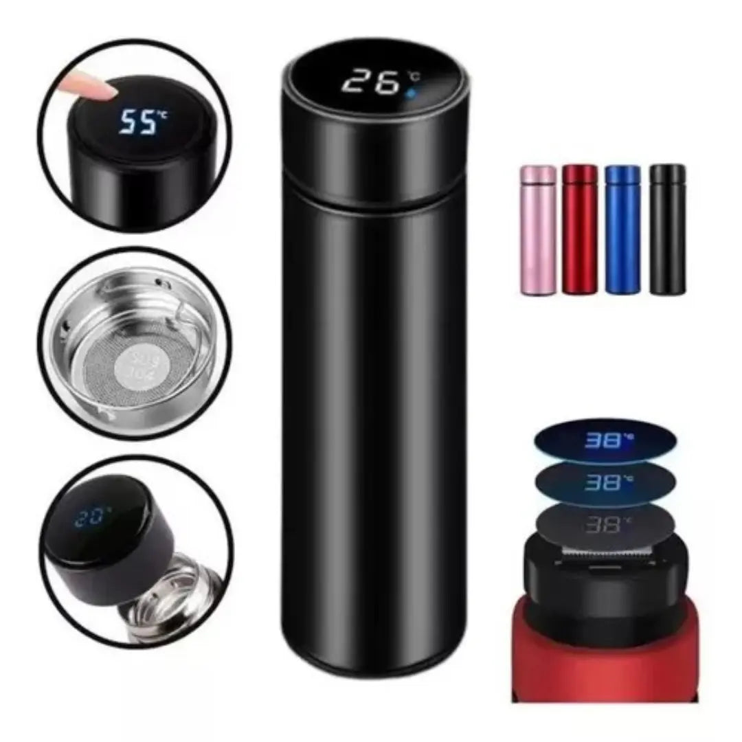 LED Smart Temperature Display Water Cup || Travel Stainless Steel Water Cup Smart Glam
