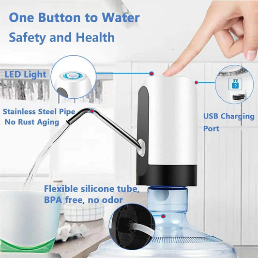 Electric Portable Water Dispenser || USB Rechargeable Water Dispenser Pump Smart Glam