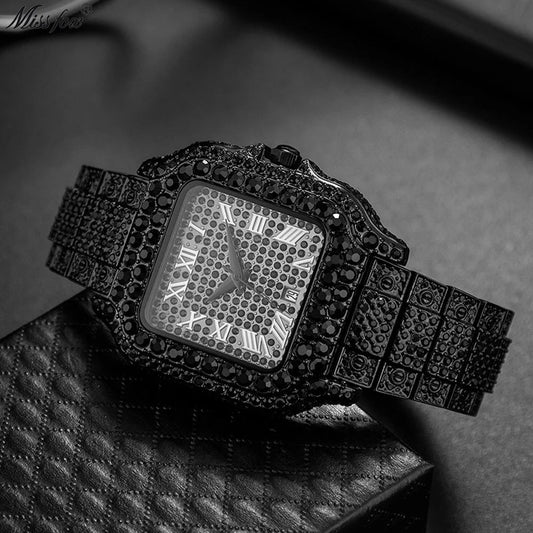 2025 Luxury Full Diamond Watches For Mens || Trendy Bling Hip Hop Diamond Mens Watches Smart Glam
